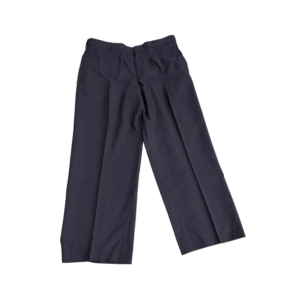 411. Lands' End Men's Traditional Fit Dress Pants Blue size 37 Formal Trouser